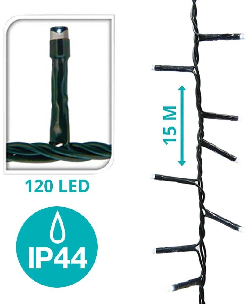 Ghirlanda luminoasa cu LED-120 LED-uri-alb cald