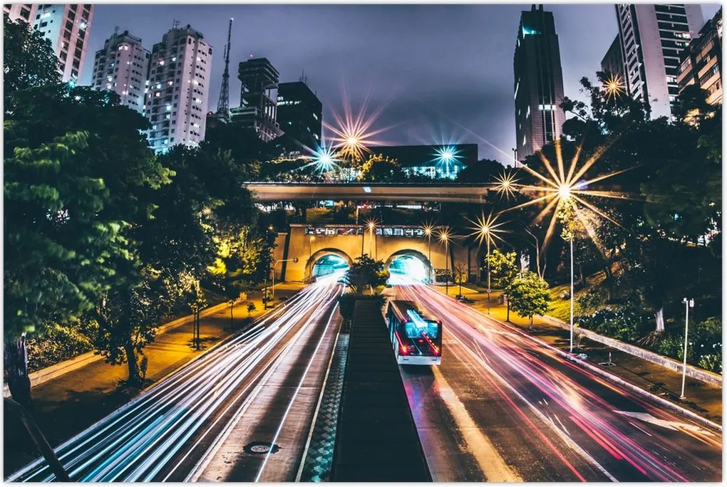 Tablou - Oraș de noapte (90x60 cm)