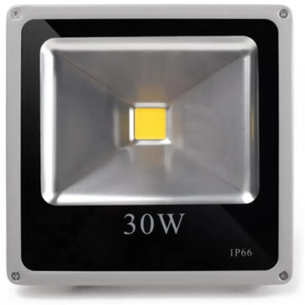 Proiector LED pentru exterior si interior HouseXL™ Slim LED , 30W, IP66, Dimensiune 22X22 cm, Lumina rece, Putere mare, Gri
