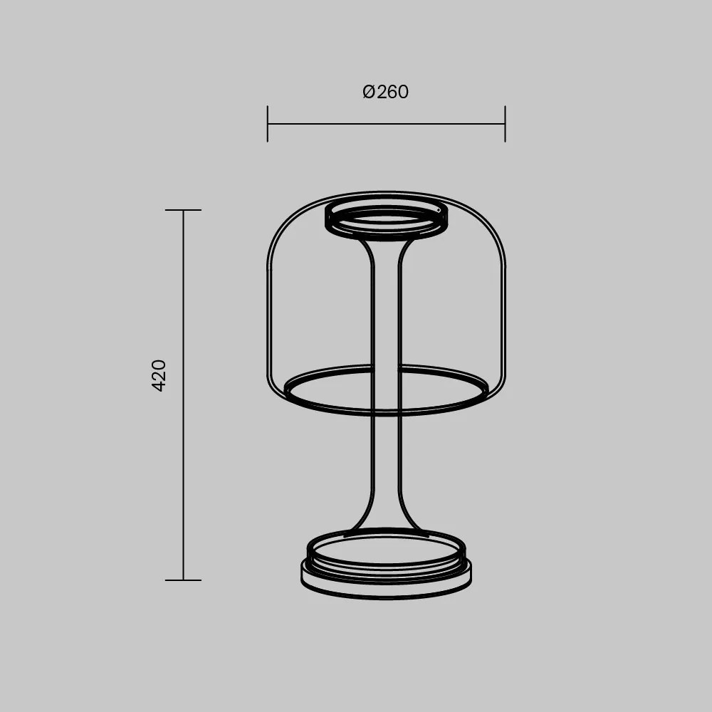 Veioza/Lampa de masa LED design modern Spirito alba