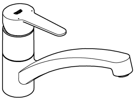 Baterie pentru chiuvetă GROHE BAUECO 31680000, crom lucios