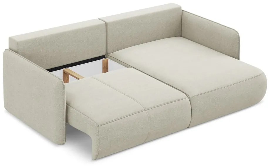 Colțar crem extensibil/cu spațiu de depozitare (cu colț pe partea dreaptă) Nanea – Makamii