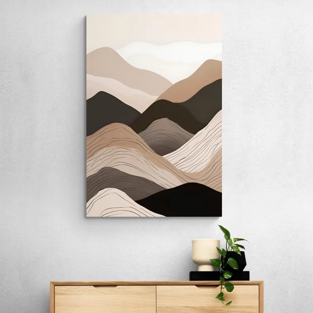 Tablou forme abstracte munți