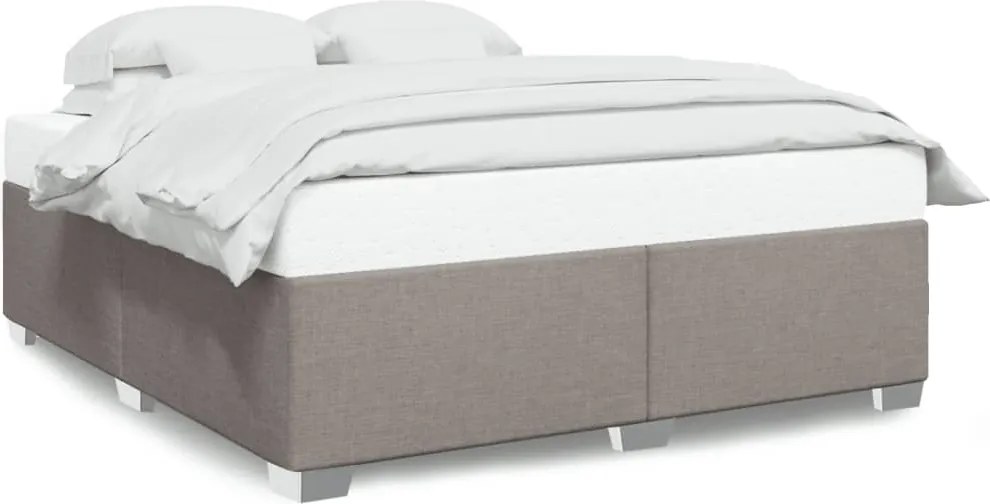 vidaXL Cadru de pat fără saltea, gri taupe, 180x200 cm, textil