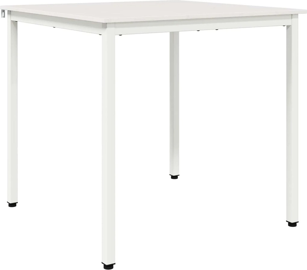 vidaXL Masă de dining Alb 80 x 80 x 75 cm Lemn de pin masiv