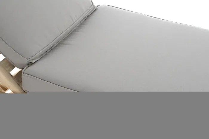 Sezlong de exterior din lemn de tec cu perna inclusa, " Natura Bed "