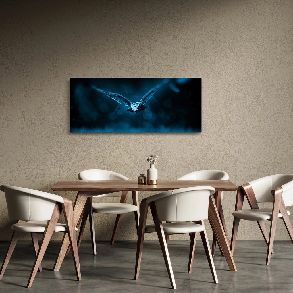Tablou cu bufnița zburând (120x50 cm)