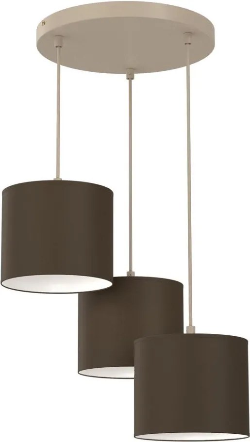 Lustră pe cablu ARDEN, 3x E27/15W/230V, Ø 30 cm, bej/maro