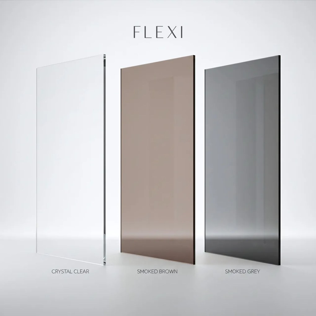 Paravan de dus Rea Flexi Grey / Gold 140