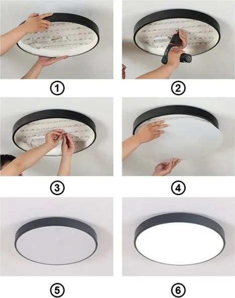 Plafonieră LED FELIZ LED/30W/230V 4000K d. 30 cm negru