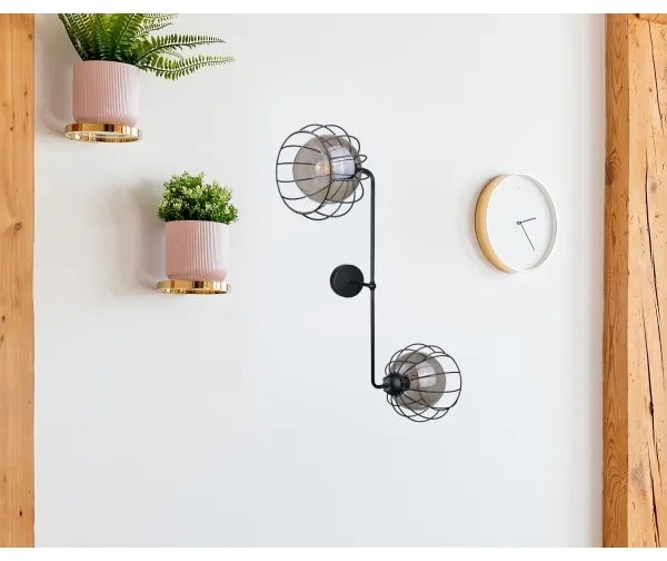 Aplică SOLO BLACK 2xE27/60W/230V