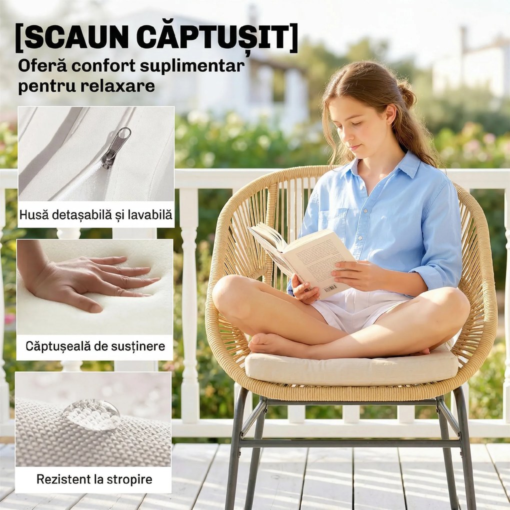 Outsunny bistro mobilier ratan polyrattan | Aosom Romania