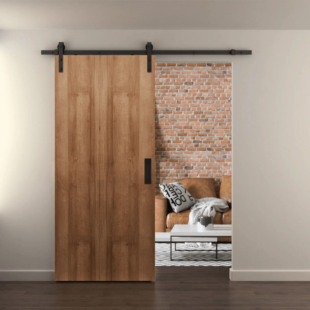 Usa hambar glisanta Barn Door Nu, Stejar, Folie Decor
