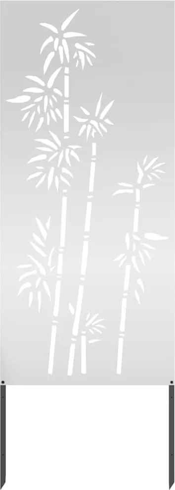 vidaXL Ecran de intimitate pentru grădină Floral Argintiu 50 x 140 cm