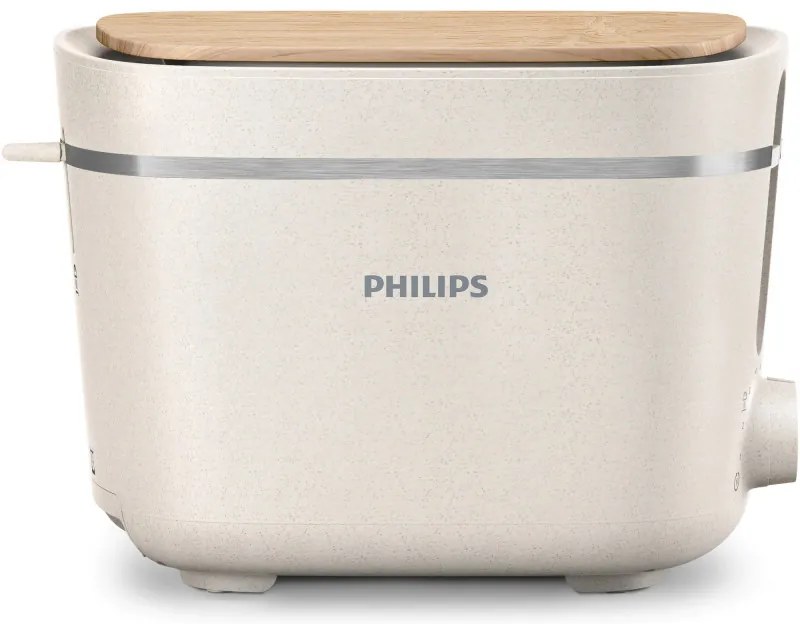 Toaster Philips HD2640/10 Conscious collection, 830 W, Pentru 2 felii, 8 niveluri de coacere, Tavă de firimituri, Dezghețare, Reîncălzire, Alb mat
