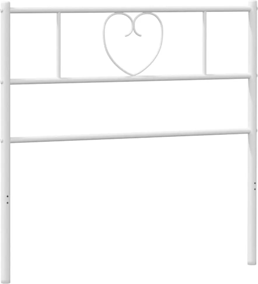 vidaXL Tăblie de pat de schimb metalică, alb, 90 cm