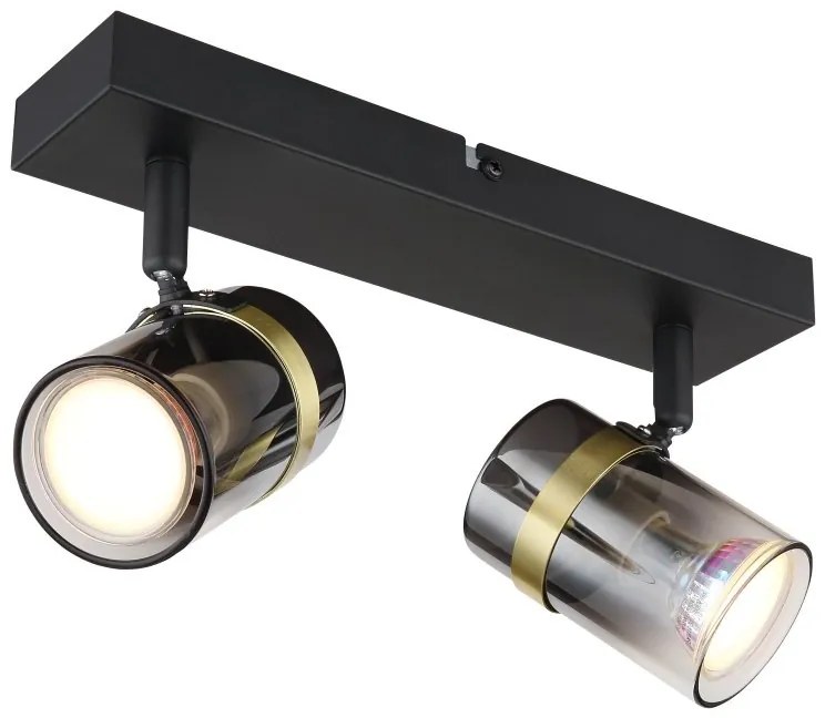 Aplica de perete / tavan 2L design industrial Trabby negru