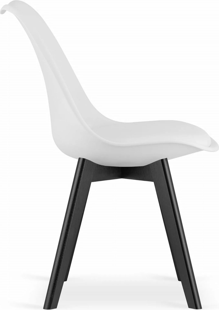 OFERTA Scaun alb BALI MARK cu picioare negre II. calitate