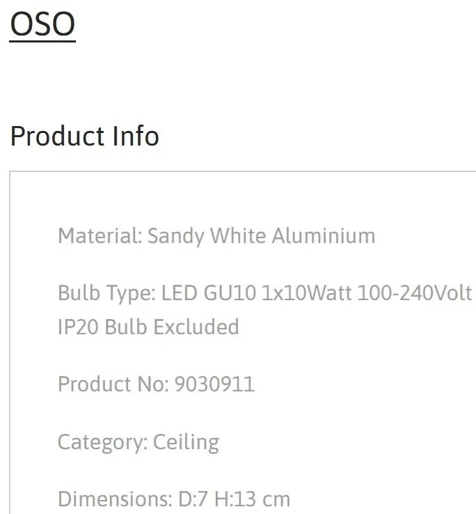 Spot aplicat directionabil minimalist OSO, NVL-9030911
