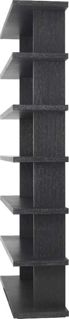 Biblioteca moderna design LUX Malibu furnir gri carbune