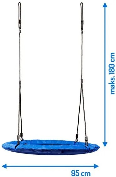 Leagăn tip cuib de barză 95cm albastru