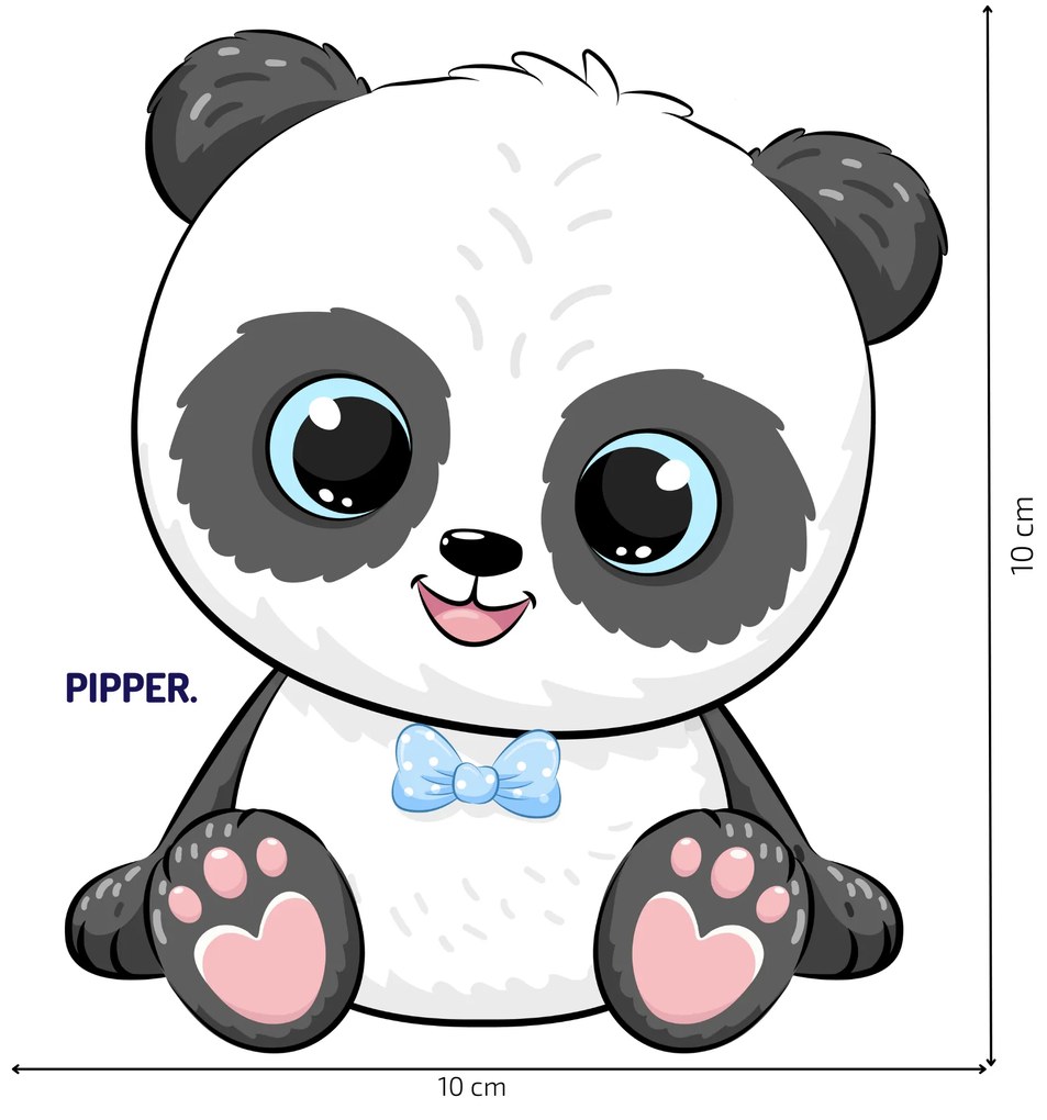 PIPPER. Autocolante pentru întrerupător „Băiat - panda”