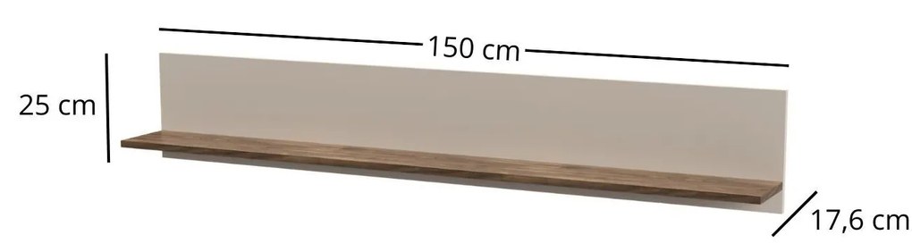 Raft de perete Eliminados (cașmir + stejar castello). 1116843