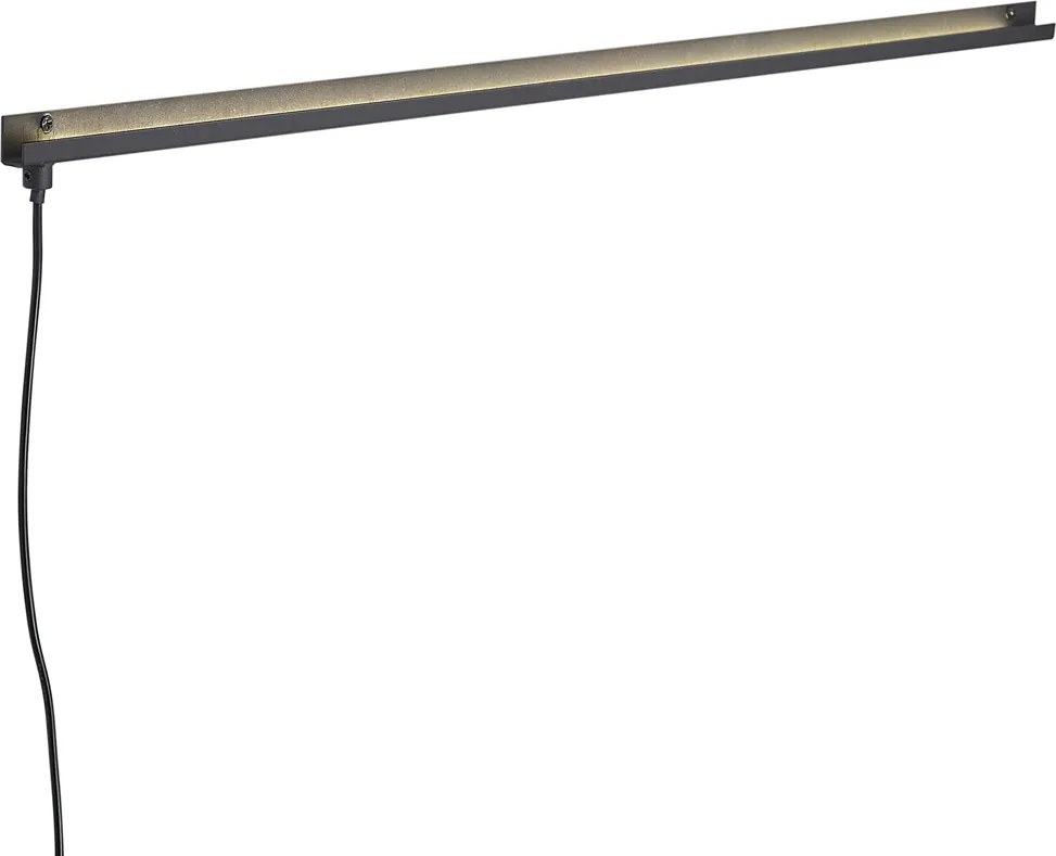 Lampă de perete modernă neagră cu LED inclus - Letterbox