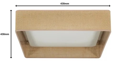 Plafonieră LED VELVET SQUARE Brilagi, 24W, 230V, maro