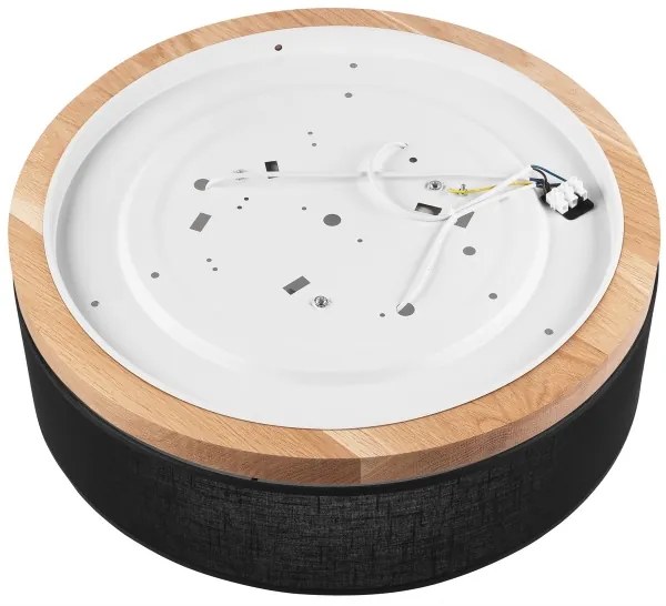 Plafonieră Brilagi BELLADONNA 3xE27/15W/230V d. 50 cm negru/stejar