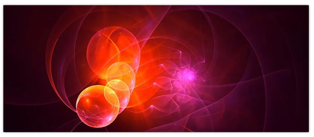 Tabloul modern cu abstracțiune roz (120x50 cm)