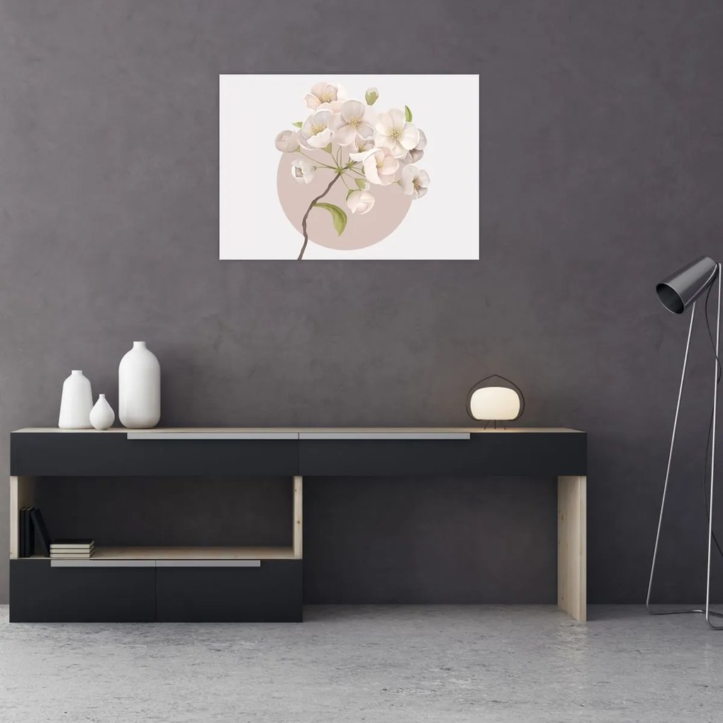 Tablou pe sticlă - Înflorește cu grație N⁰2 (70x50 cm)