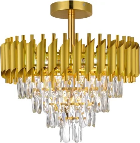 Brilagi - Lustru aplicat ECLIPSE 7xE14/10W/230V Ø 48 cm auriu