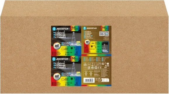 Aigostar - Decorațiune solară de Crăciun LED/0,59W/3,7V 100 cm IP65 multicolor