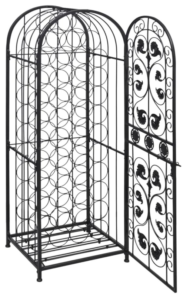 240939 vidaXL Suport sticle de vin pentru 45 de sticle, metal