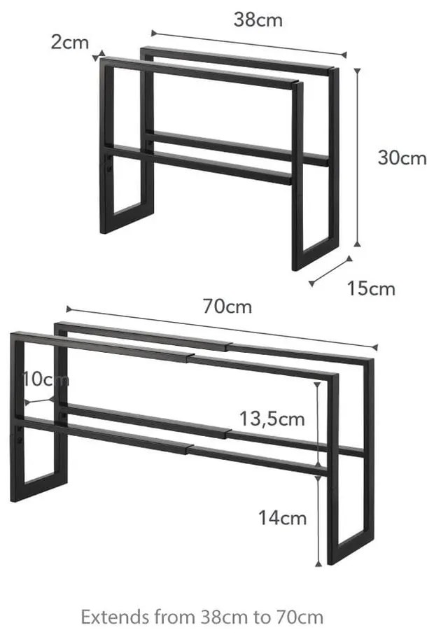 Raft pentru încălțăminte YAMAZAKI Line, negru