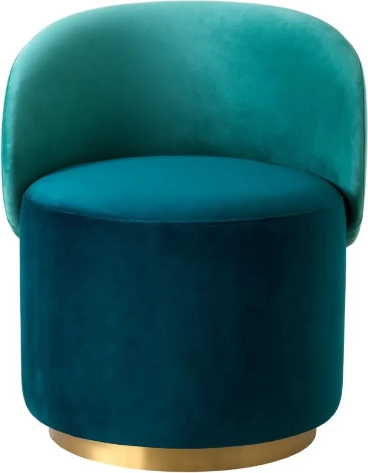Fotoliu pivotant modern design LUX Chair Greer, Savona sea green, turquoise