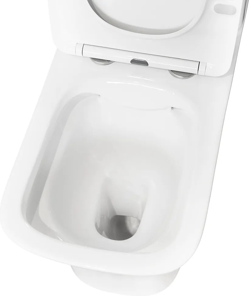 Toaletă compactă monobloc Nile cu spălare inferioară și scaun cu închidere moale