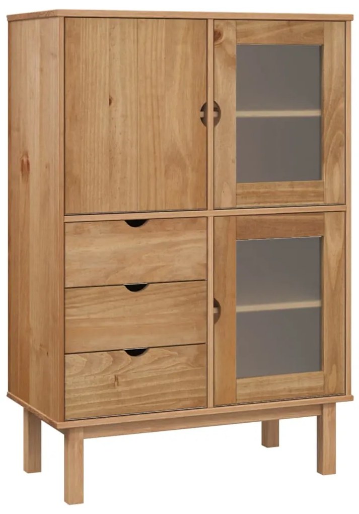351306 vidaXL Dulap înalt OTTA, 85x43x125 cm, lemn masiv de pin