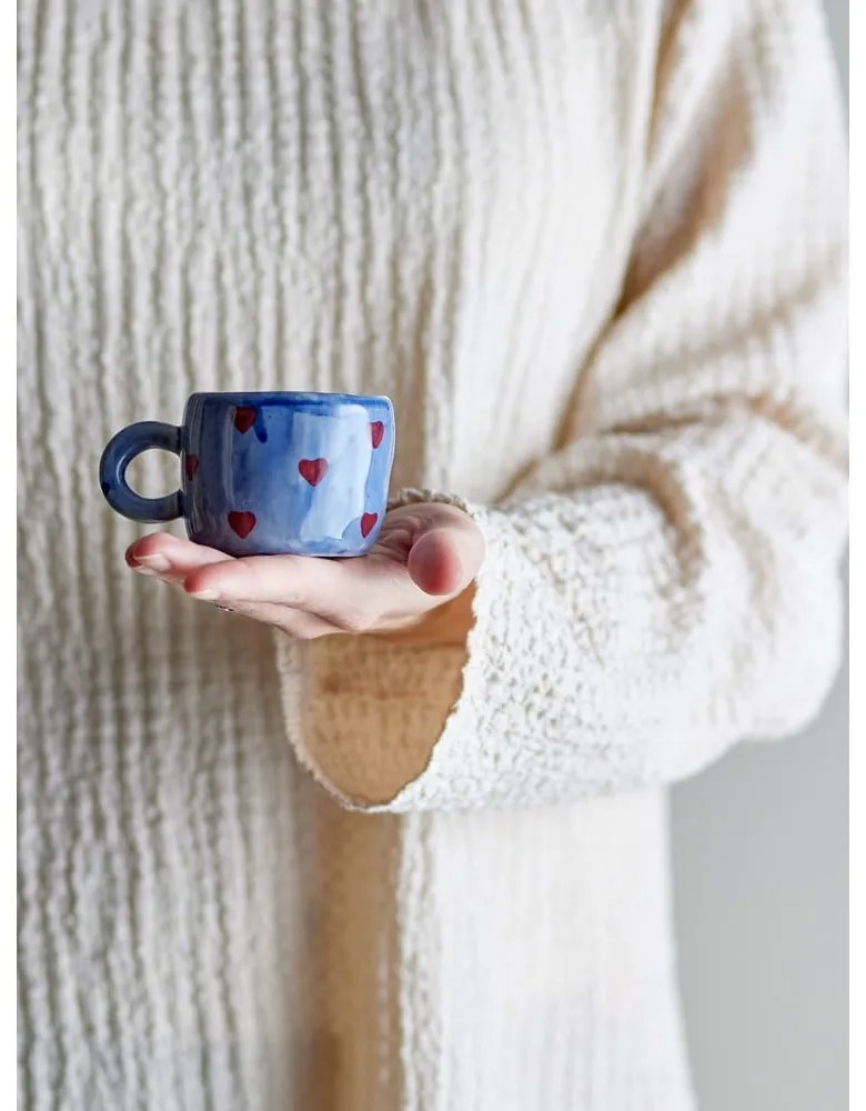 Cană pentru copii albastră din ceramică 115 ml Nini – Bloomingville Mini