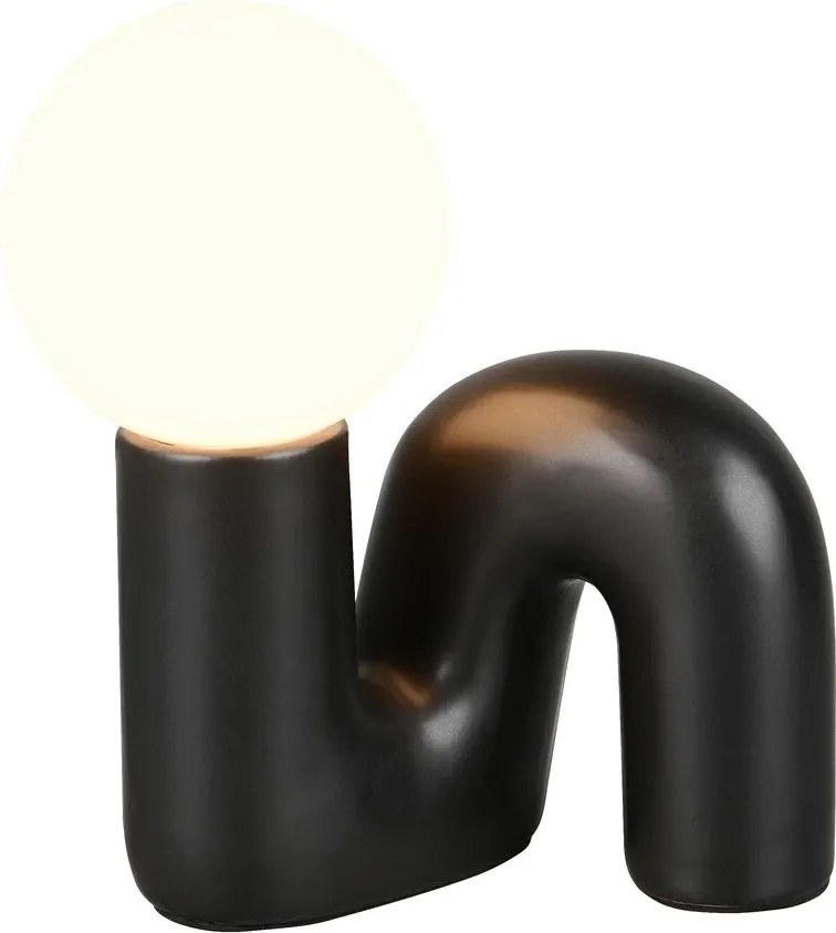 Veioză neagră din ceramică (înălțime 21,5 cm) Quinn – Reality