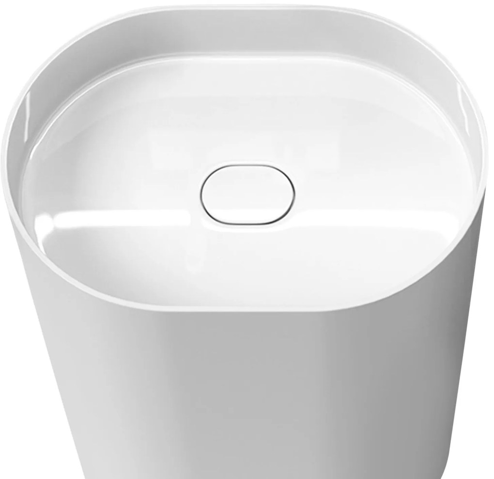 Lavoar de sine statator alb lucios, oval, Rea Dolce