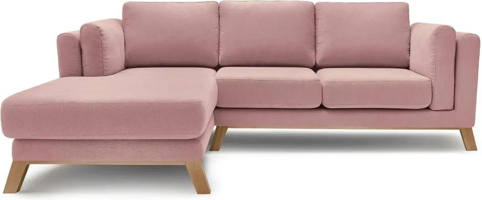 Canapea cu șezlong pe partea stângă Bobochic Paris Seattle, roz