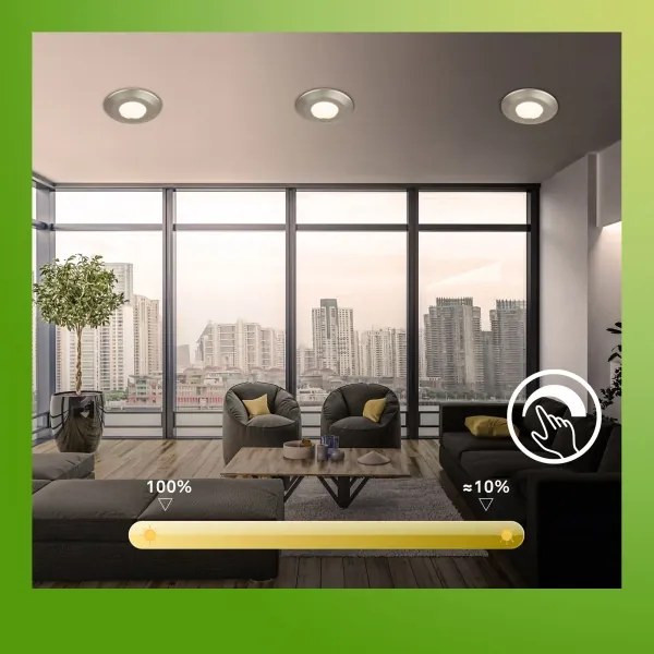 Briloner 7589032 - Set 3x LED KLIRA, plafonieră pentru baie, reglabilă, LED/4,9W/230V, IP44, crom