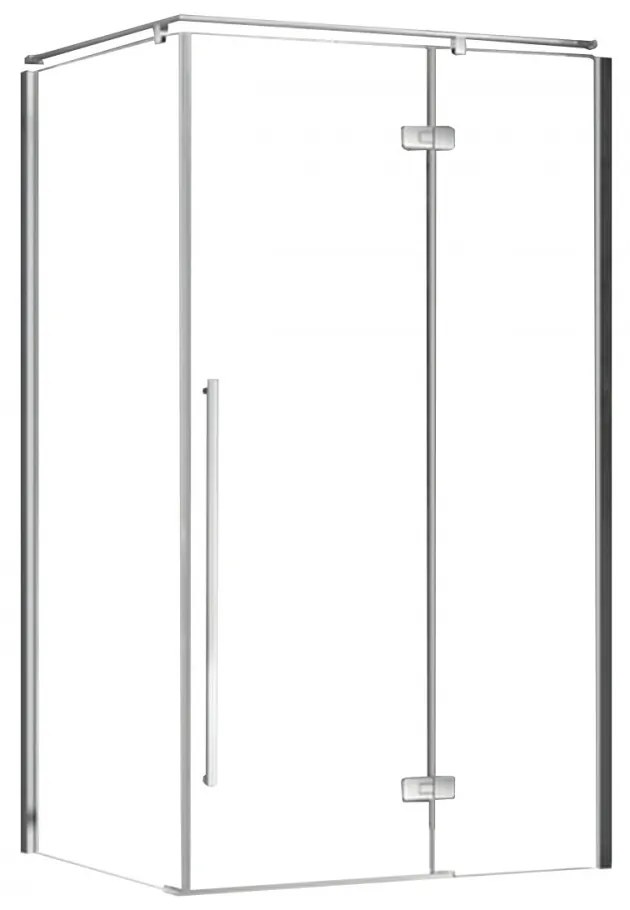 Cabină de duș pătrată Sorrento Plus 90x120, montată pe dreapta, cu finisaj Easy Clean