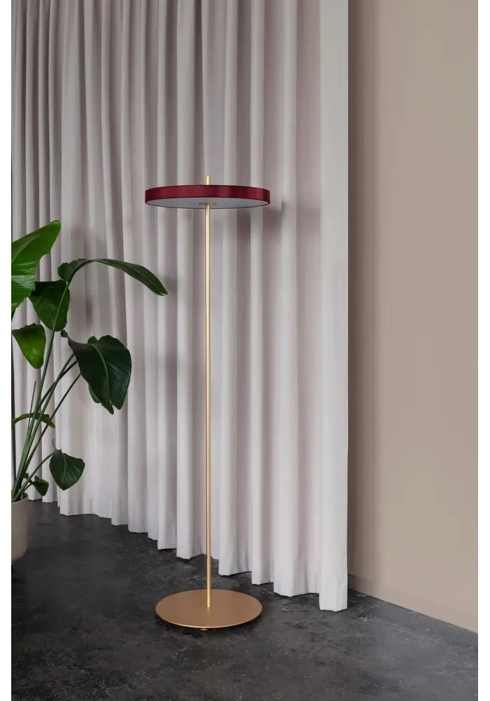 Lampadar roșu LED cu intensitate reglabilă cu abajur din metal (înălțime 151 cm) Asteria Floor – UMAGE
