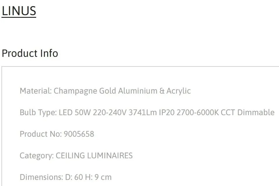 Plafoniera LED dimabila cu telecomanda LINUS D-60cm