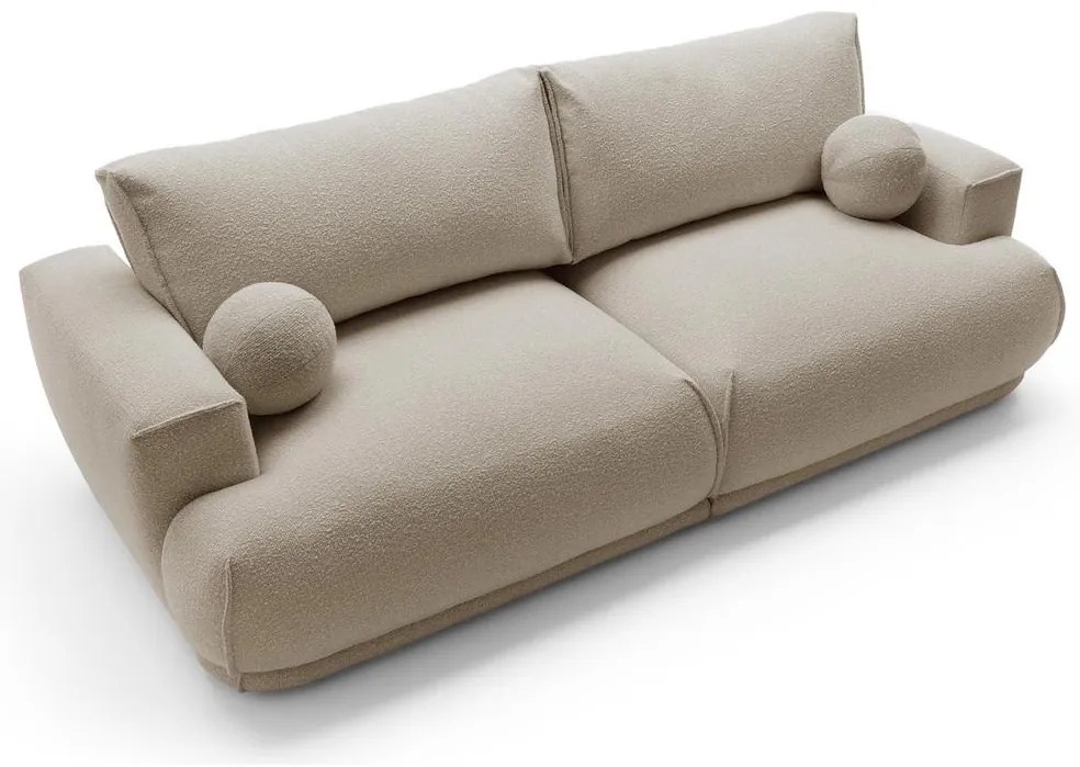 Canapea trei locuri Dita 3 (taupe + negru). 1100482