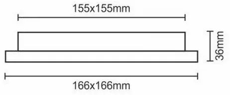 LED Lampa incastrata LED/12W/85V-265V