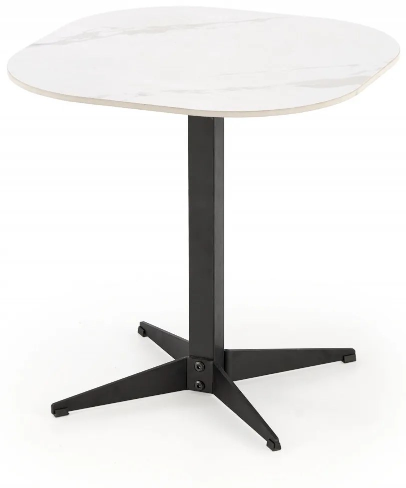 Masa de cafea Borna S marmura alba/negru L50 cm